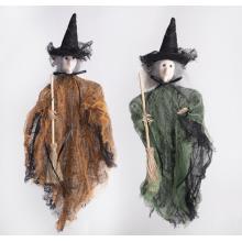 TEXTILNÁ ZÁVESNÁ ČARODEJNÍCKA METLA S METLOU 30 CM 2 DRUHY