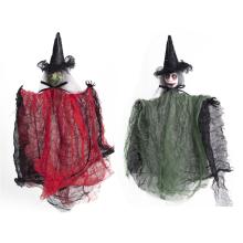 TEXTILNÁ ZÁVESNÁ ČARODEJNICA V RUBÁŠI 30CM