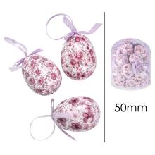 SADA PLASTOVÝCH VAJÍČOK, 24 KUSOV, V PLEXISKLOVEJ ŠKATUĽKE, RUŽOVÁ RUŽA