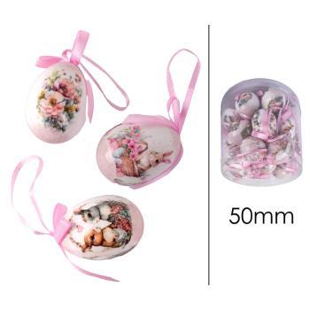 SADA PLASTOVÝCH VAJÍČOK, 24 KUSOV, V PLEXISKLOVEJ KRABICI, VEĽKONOČNÉ