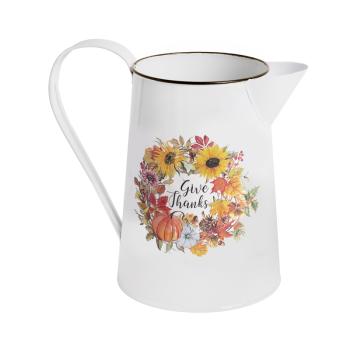 PLECHOVÁ VÝLEVKA, JESENNÝ LIST A VZOR TEKVICE