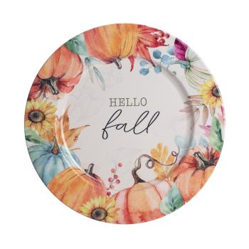 PLECHOVÝ PODNOS, OKRÚHLY, "HELLO FALL"
