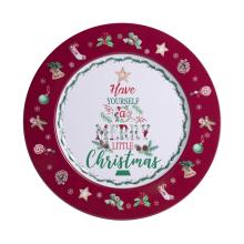 PLECHOVÝ PODNOS , OKRÚHLY, VIANOČNÝ