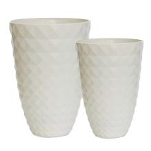 SÚPRAVA VONKAJŠÍCH KVETINÁČOV, 2 KUSY, "MAJES", SAVANA-KRÉMOVÁ