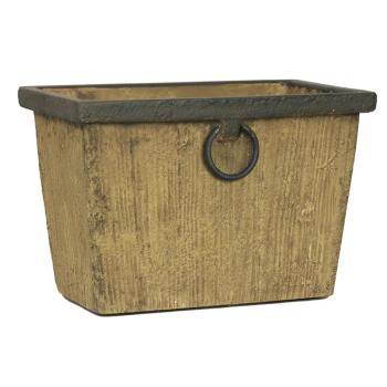 VONKAJŠÍ KVETINÁČ V TVARE TEHLY, RUSTIKÁLNY S EFEKTOM DREVA