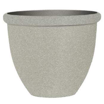 VONKAJŠÍ KVETINÁČ, OKRÚHLY, "BELAIR", PIESKOVO BÉŽOVÝ