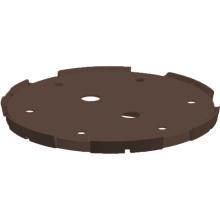 PLASTOVÝ BETÓNOVÝ KVETINÁČ NA DELENIE, OKRÚHLA, ČIERNA