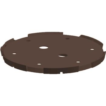 PLASTOVÝ BETÓNOVÝ KVETINÁČ NA DELENIE, OKRÚHLA, ČIERNA