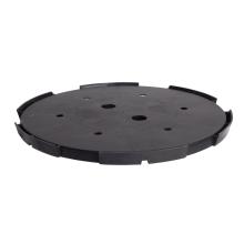 PLASTOVÝ BETÓNOVÝ KVETINÁČ NA DELENIE, OKRÚHLA, ČIERNA