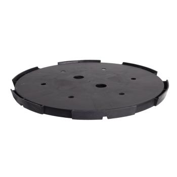 PLASTOVÝ BETÓNOVÝ KVETINÁČ NA DELENIE, OKRÚHLA, ČIERNA