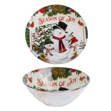 SKLENENÝ TANIER, SNEHULIAK, BIELO-ČERVENÝ