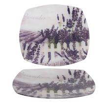 SKLENENÝ TANIER, LEVANDUĽOVÝ VZOR, FIALOVÝ