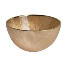 SKLENENÝ TANIER, REBROVANÝ, ZLATÝ