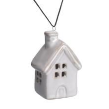 KERAMICKÝ ZÁVESNÝ DOMČEK, BIELY