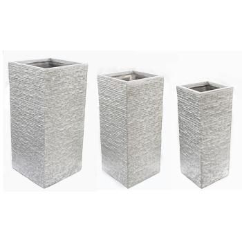 VONKAJŠÍ STĹPEC KVETINÁČOV 3 KUSY PIESOK