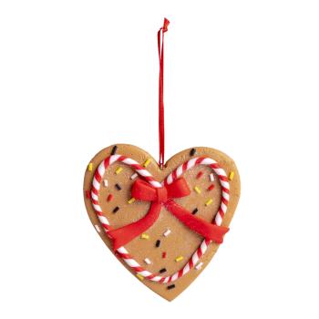 DEKOR HLINENÉ SRDCE S VISIACOU HLINOU, S MAŠĽOU