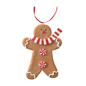 DEKOR ZÁVESNÝ HLINENÝ PERNÍK SO ŠATKOU