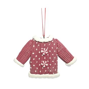 DEKORATÍVNY HLINENÝ SVETER S CUKRÍKMI