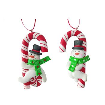 DEKOR ZÁVESNÁ HLINENÁ VYCHÁDZKOVÁ PALICA SO SNEHULIAKOM