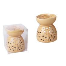 KERAMICKÉ OLEJOVÉ PODLOŽKY, VZOR OKVETNÝCH LÍSTKOV, ŽLTÉ