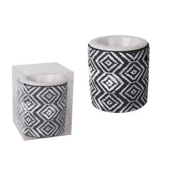 KERAMICKÁ OLEJOVÁ KOŽA, VZOR SVETRA, ČIERNA