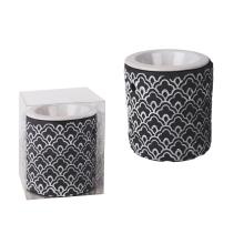 KERAMICKÁ OLEJOMAĽBA, VZOR TAPETY, ČIERNA