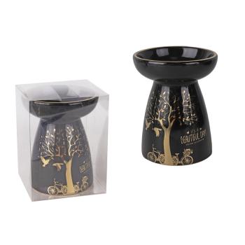 KERAMICKÝ OLEJ NA UMÝVANIE, ZLATÝ VZOR DREVA, ČIERNY