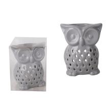 KERAMICKÉ OLEJOVÉ PODLOŽKY, TVAR SOVY, SIVÉ