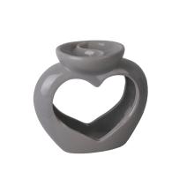 KERAMICKÉ OLEJOVÉ PODLOŽKY V TVARE SRDCA, SIVÉ