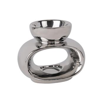 KERAMICKÉ OLEJOVÉ PODLOŽKY, DUTÉ, OVÁLNE, STRIEBORNÉ