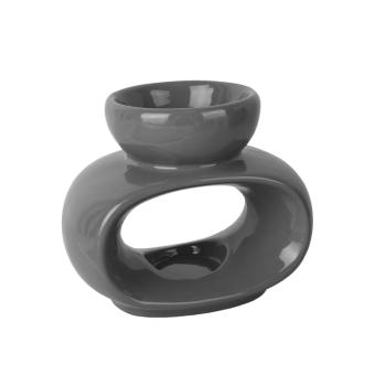 KERAMICKÁ OLEJOVÁ KOŽA, DUTÁ, OVÁLNA, SIVÁ