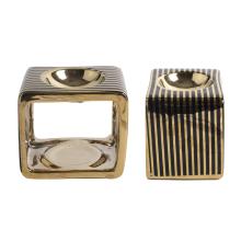 KERAMICKÝ RÁM S OLEJOVOU ÚPRAVOU ZLATÝ/ČIERNY PRUH