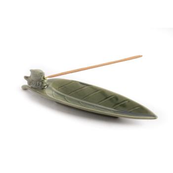 KERAMICKÝ KADIDELNÍK + DELFÍN ZELENÝ 5,5CM ZELENÝ