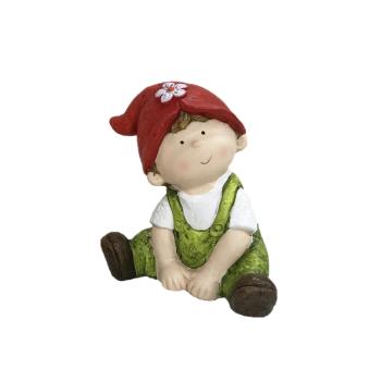 KERAMICKÝ CHLAPEC ALEBO DIEVČA, SEDIACI