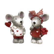 KERAMICKÉ MYŠI, BIELE ALEBO ČERVENO ŠKVRNITÉ