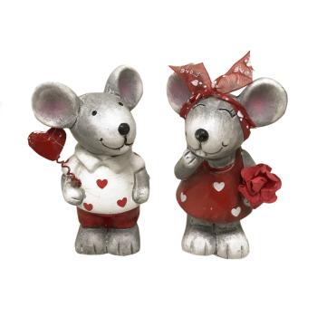 KERAMICKÉ MYŠI, BIELE ALEBO ČERVENO ŠKVRNITÉ