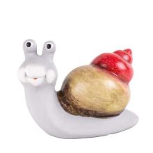 KERAMICKÝ SLIMÁK S ULITOU, SIVOHNEDÝ