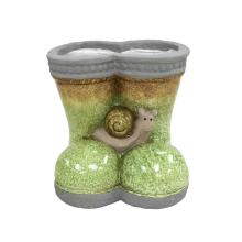 KERAMICKÉ TOPÁNKY SO SLIMÁKOM, ZELENÉ