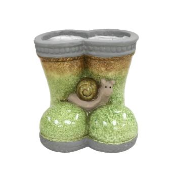 KERAMICKÉ TOPÁNKY SO SLIMÁKOM, ZELENÉ