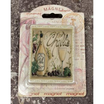 KERAMICKÁ MAGNETKA NA CHLADNIČKU S NÁPISOM "CHABLIS"