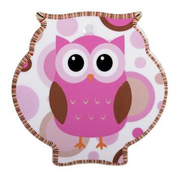 KUCHYNSKÁ PODLOŽKA V TVARE SOVY RUŽOVÁ