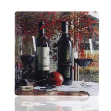 KERAMICKÁ MAGNETKA NA CHLADNIČKU, OBDĹŽNIKOVÁ, ČERVENÉ VÍNO