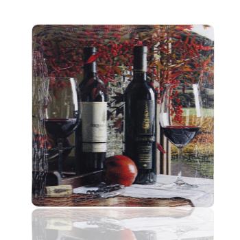 KERAMICKÁ MAGNETKA NA CHLADNIČKU, OBDĹŽNIKOVÁ, ČERVENÉ VÍNO