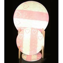 KERAMICKÁ SÚPRAVA TANIEROV, 3 KUSY, SRDCE, RUŽOVO-KRÉMOVÁ