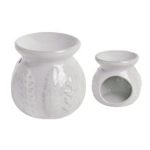 KERAMICKÁ OLEJOMAĽBA, LISTY, BIELA