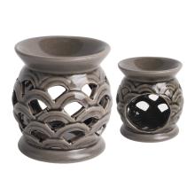 KERAMICKÉ OLEJOVÉ PODLOŽKY, AŽUROVÉ, ZAHNUTÉ, ZELENÉ