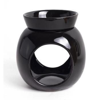 KERAMICKÉ OLEJOVÉ PODLOŽKY, GUĽÔČKOVÉ, ČIERNE