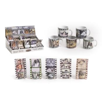 KERAMICKÝ MINI HRNČEK V STOJANE, ANJELSKÝ DIEVČENSKÝ