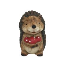 KERAMICKÝ JEŽKO S HUBAMI, HNEDÝ