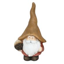 KERAMICKÝ ŠKRIATOK S KLOBÚKOM, ČERVENÝ ŽLTKASTÝ